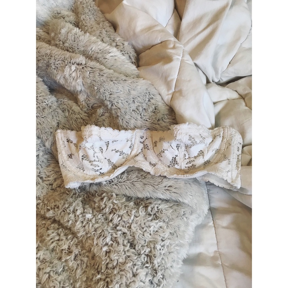free people strapless lace bra